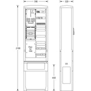 uesa - Zähler-Komplettschrank Straßenbeleuchtungssäule SB-S-4G WEMAG AG 2100x590x320mm