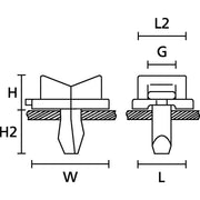HellermannTyton - Befestigungssockel und -element für Kabelbinder Keilsockel TY5K3 PA66W BK 100 18x22mm − 100 Stück