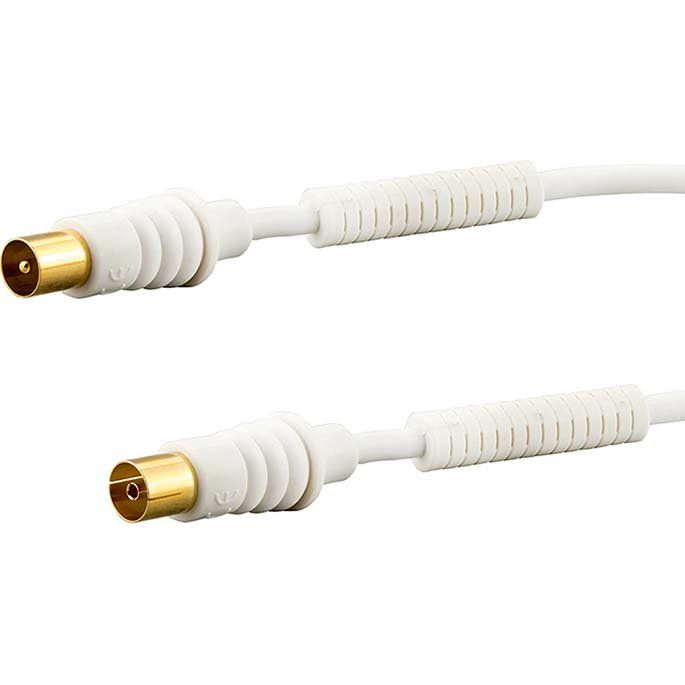 E+P Elektrik - Konfektioniertes Koaxkabel Antennenkabel 3,5m ws AB 203 G Gold