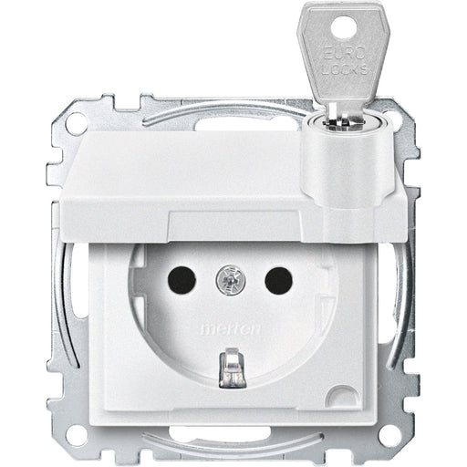 Merten - Steckdose SCHUKO-Steckdose pws MEG2315-0419 Klappdeckel