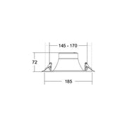 Brumberg Leuchten - Downlight/Strahler/Flutlicht LED-Einbaudownlight 230V 40670184 4000K