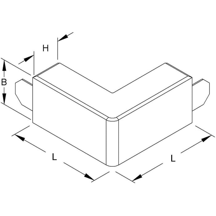 HKL - Außeneck für Leitungsführungskanal Außeneck cws A4090.6 − 2 Stück
