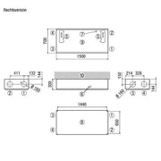 Maico - Wohnungslüftungsgerät mit Wärmerückgewinnung Einfamilienhaus Raumluft-System WS 300 Flat R Rechtsausf. b. 300m2