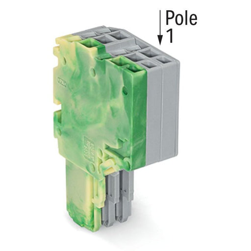 WAGO - Ein- und mehrpolige Klemmenleiste 2-Leiter-Federleiste 2020-203/000-037 1,5mm²,gn-ge/gr − 50 Stück