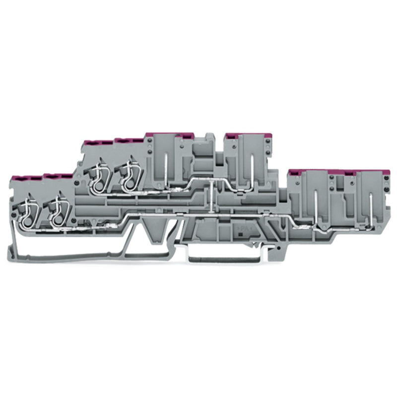 WAGO - Durchgangs-Reihenklemme 4-Leiter4PinDoppelstockkl. 870-138 2,5 mm²,grau − 40 Stück