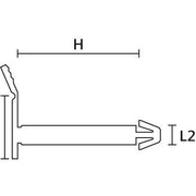 HellermannTyton - Kennzeichnungsmaterial Steckplombe CCBOX3 POM RD 500 5mm rot − 500 Stück