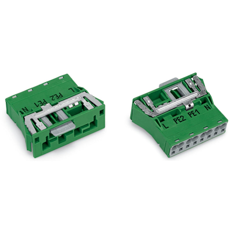 WAGO - Geräteanschluss für steckbare Gebäudeinstallation Snap-In-Stecker 770-2334/007-000 4-polig,grün − 100 Stück