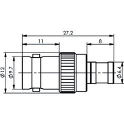 Telegärtner - Koax-Kupplung Adapter BNC-SMB (F-F) 100023686 50Ohm − 5 Stück