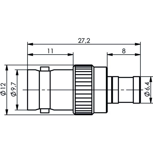 Telegärtner - Koax-Kupplung Adapter BNC-SMB (F-F) 100023686 50Ohm − 5 Stück