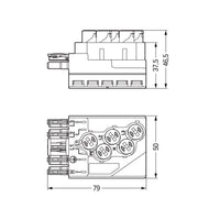 WAGO - Flachleitungsadapter für steckbare Gebäudeinstallation Abgriffmodul 772-262 schwarz − 10 Stück