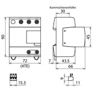 DEHN - Kombi-Ableiter für Energietechnik Kombi-Ableiter DVM2TNC255FM #956305 Typ1+2+3