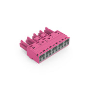 WAGO - Steckverbinder für steckbare Gebäudeinstallation Buchse 5-polig 770-285/082-000 Kod. B,pink − 50 Stück