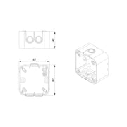 BEG Brück Electronic - Zubehör/Ersatzteile für Bewegungsmelder Aufputzdose 92141 reinweiß