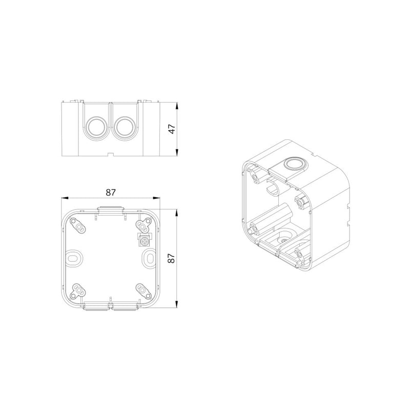 BEG Brück Electronic - Zubehör/Ersatzteile für Bewegungsmelder Aufputzdose 92141 reinweiß