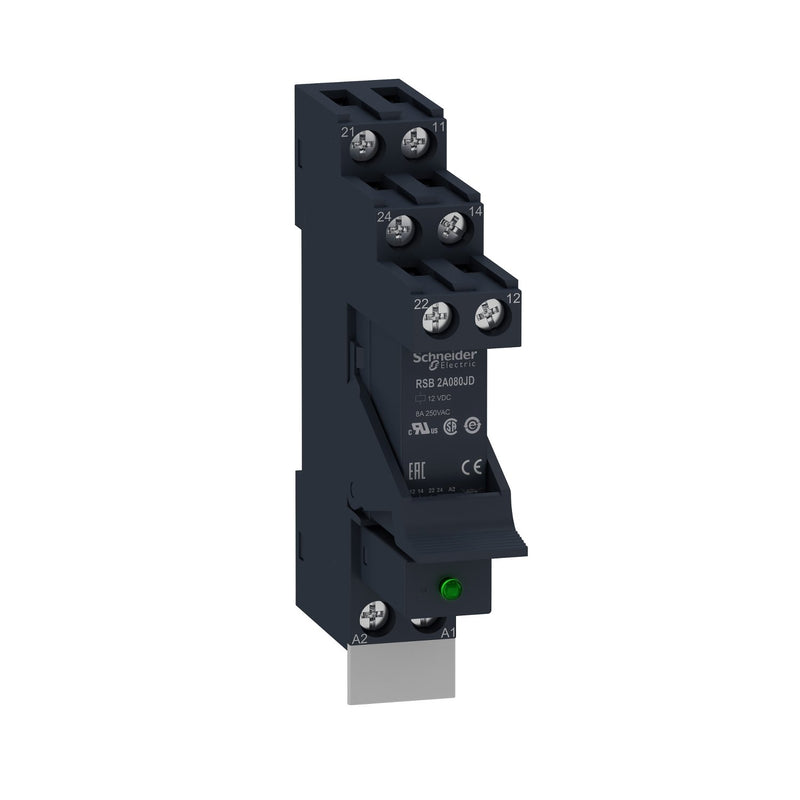 Schneider Electric - Schaltrelais Interface-Relais RSB2A080JDPV 2W 8A 12VDC − 30 Stück