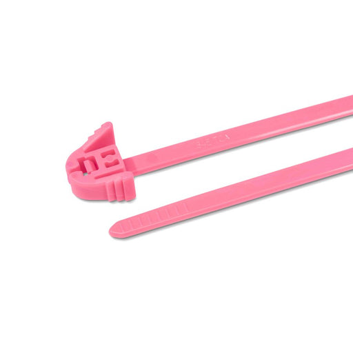HellermannTyton - Kabelbinder REZ200PA66PK(100) 200x4,7mm lösb. pink − 100 Stück