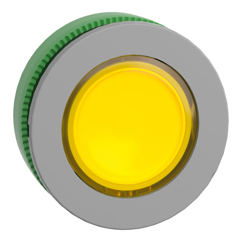 Schneider Electric - Frontelement für Drucktaster Leuchtdrucktaster ZB5FW383C0 gelb, 30mm, in grau
