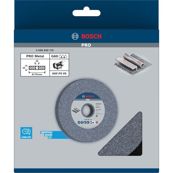 Bosch - Trenn-/Schleifscheibe PRO Metal Schleifscheibe, 2608600110 175 x 25 x 32 mm G60