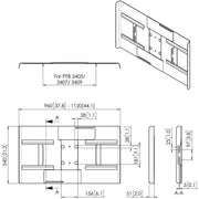 Vogels - Zubehör/Ersatzteile für Unterhaltungselektronik Rückwandabdeckung fDisplay PFA9115 sw Connect-it,QF,42-47Z