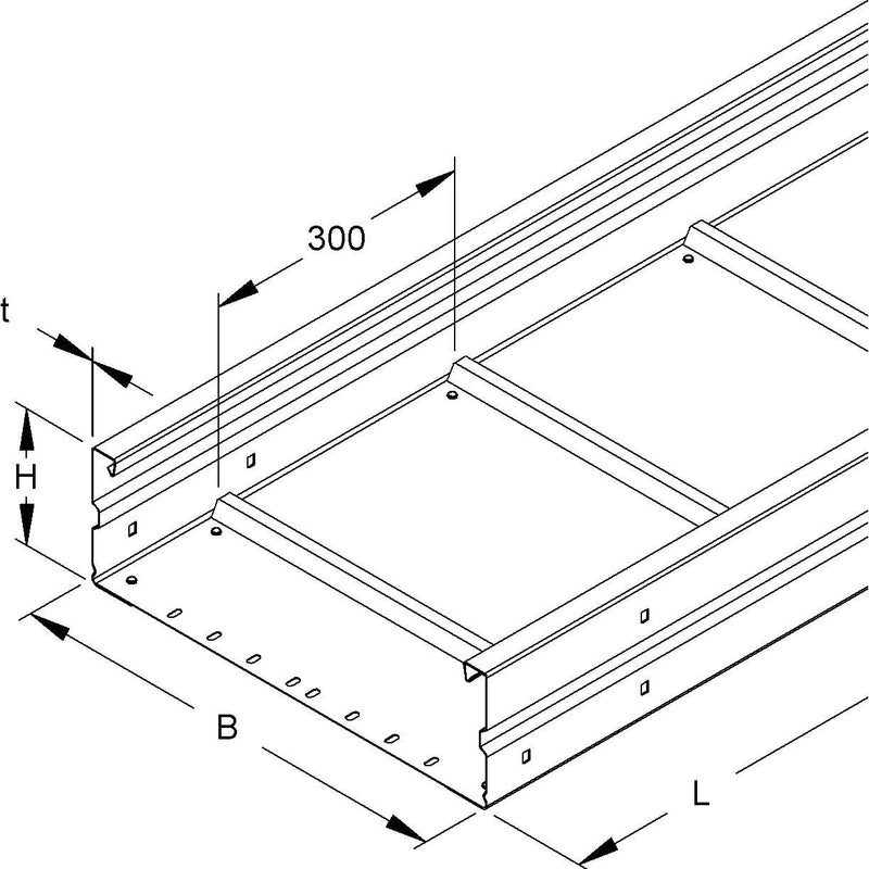 Niedax - Kabelrinne Weitspannkabelrinne WRU 150.200/3 − 3 Meter