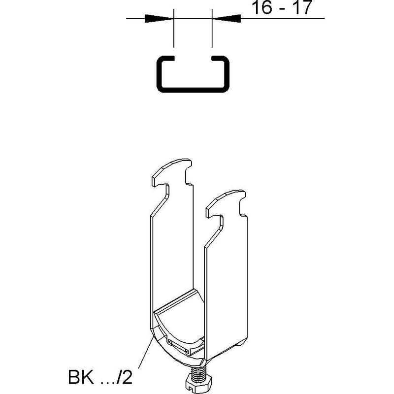 Niedax - Bügelschelle BK 26/2 22-26mm