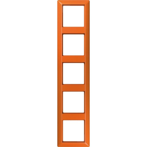 Jung - Abdeckrahmen Rahmen 5-fach orange AS 585 BF O waage/senkrecht