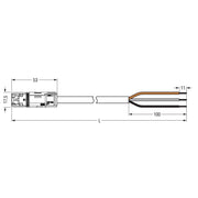 WAGO - Konfektionierte Leitung für steckbare Gebäudeinstallation konfekt. Anschlussleitung 774-9973/216-705 Eca,Stecker