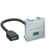 OBO Bettermann - Einsatz/Abdeckung für Kommunikationstechnik Multimediaträger MTG-U3A F AL1 45x45mm alu lackiert