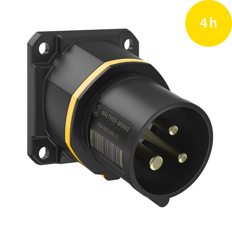 Walther Werke - CEE-Gerätestecker (IEC 60309) CEE NEO Anbaugerätestecker FW712304CC schräg 16A 3P 4h
