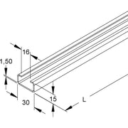 Niedax - Stiel/Profilschiene Ankerschiene 2970/2 E3 − 2 Meter