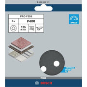 Bosch - Schleifpapier/Schleifvlies PRO F355 Schleifblatt, 125 2608605121 mm, G400, 5-tlg
