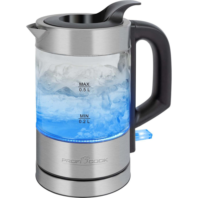 PROFICOOK - Wasserkocher Glas-Wasserkocher PC-WKS 1228 G inox 0,5L