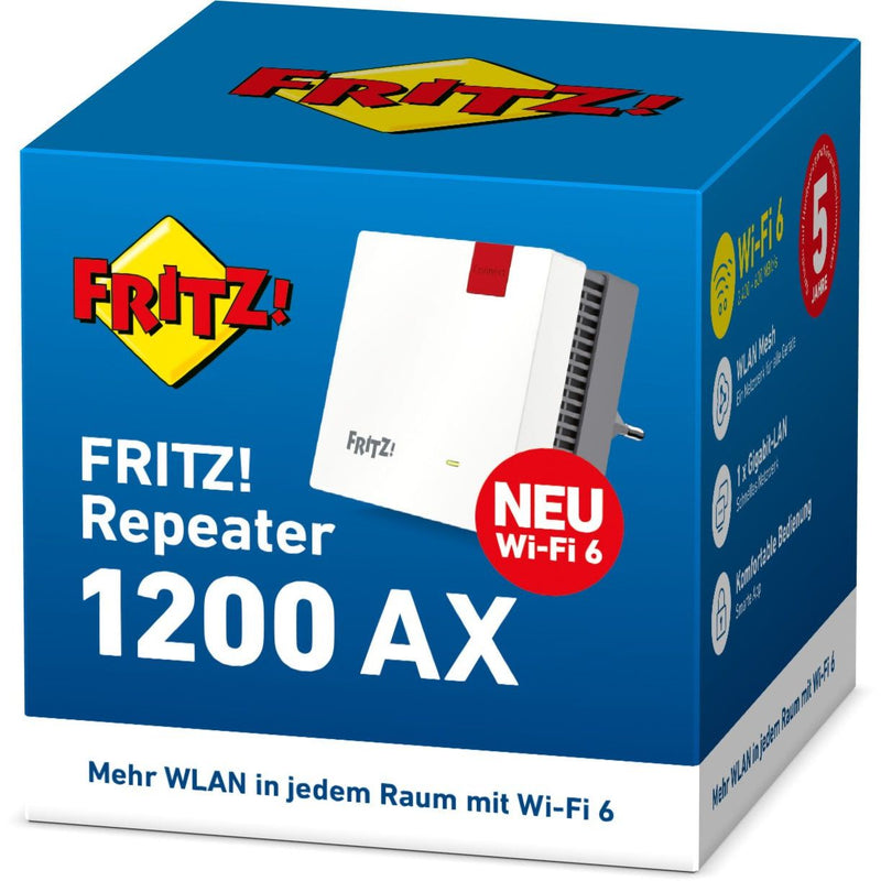 FRITZ - WLAN-Access-Point WLAN Repeater FRITZ!Repeater1200AX Wi-Fi 6