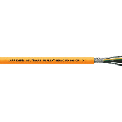 Lapp Kabel&Leitung - Energiekabel < 1 kV, für ortsveränderlichen Einsatz ÖLFLEX SERVO FD 796 CP 0027967/250 4G50+(2x1,5) − 250 Meter