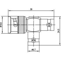 Telegärtner - Koax-Kupplung BNC T-Stück (F-M-F) 100023587 50 Ohm − 5 Stück