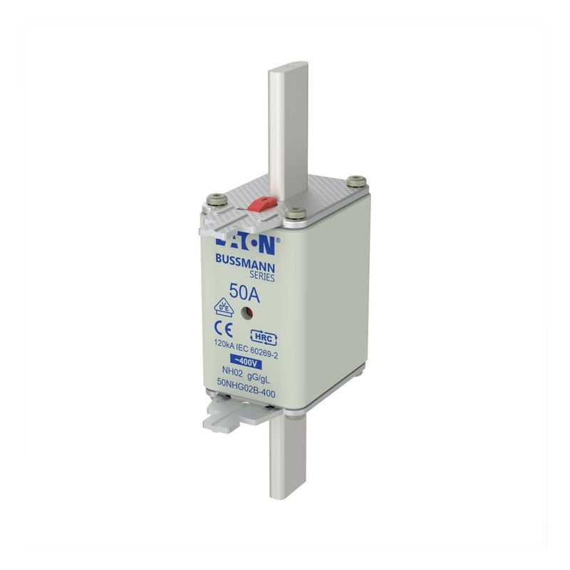 Eaton - Messersicherung Sicherungseinsatz 50NHG02B-400 50A AC 400V 120kA − 3 Stück