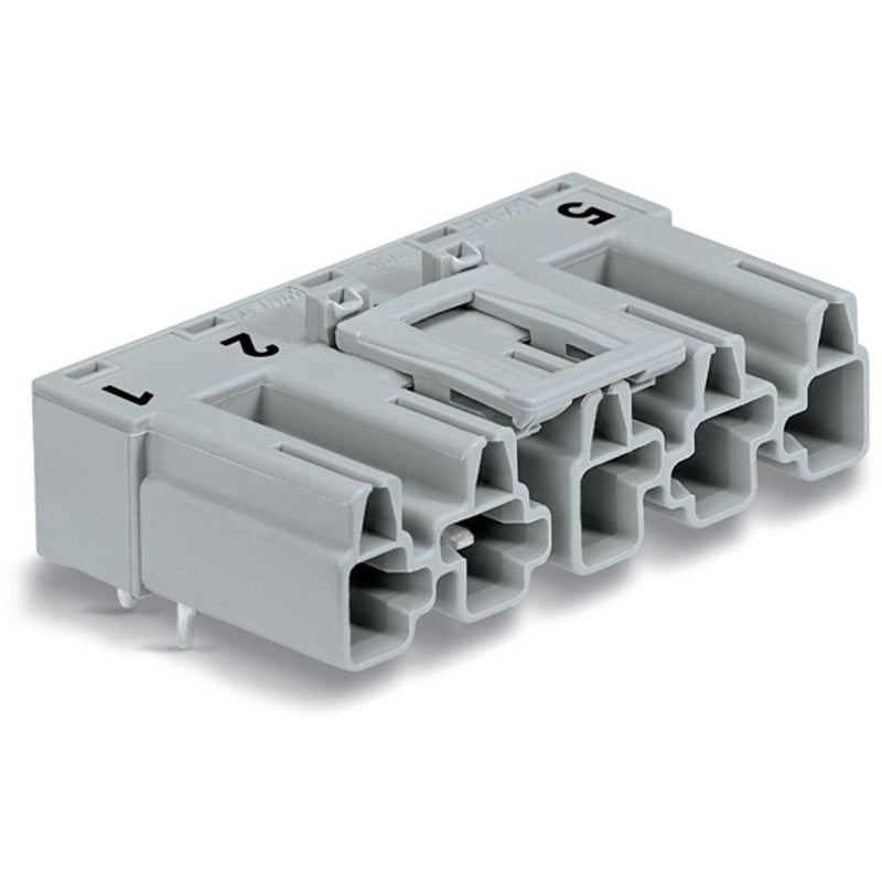 WAGO - Leiterplattensteckverbinder Stecker für Leiterplatten 770-855/011-000 5-polig,grau − 50 Stück