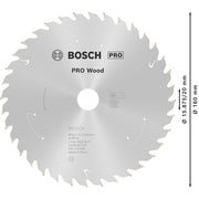 Bosch - Kreissägeblatt PRO Wood cordless 2608837677 Kreissägeblatt 160 x