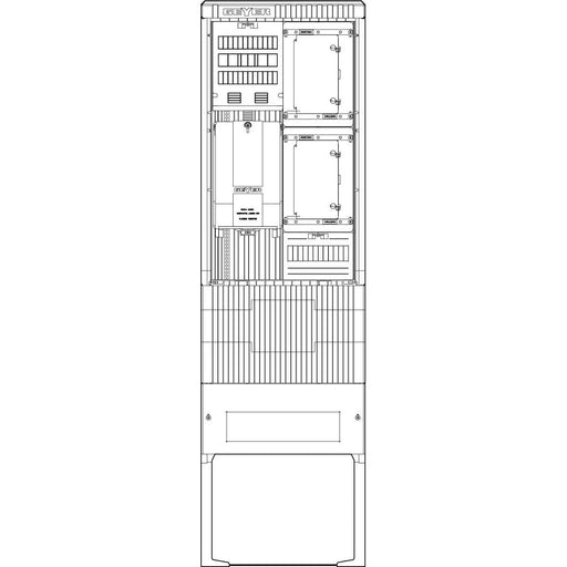ABN - Zähler-Komplettschrank Zähleranschlusssäule SZ205ZZ2503 2 ZP 5pol