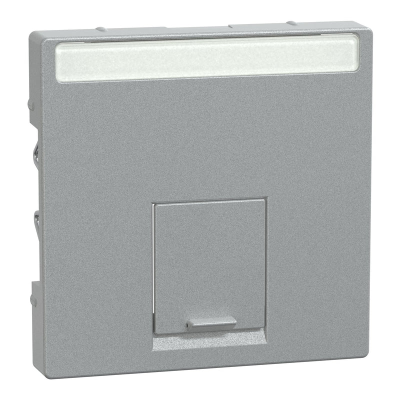 Merten - Einsatz/Abdeckung für Kommunikationstechnik Zentralplatte 1fach MEG4573-0460 alu