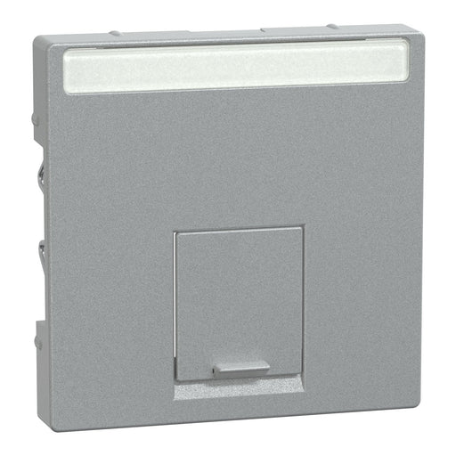 Merten - Einsatz/Abdeckung für Kommunikationstechnik Zentralplatte 1fach MEG4573-0460 alu