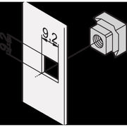 Schroff - Komponente für den Ausbau (Schaltschrank) 4-Kantmutter 21101172 (VE50)