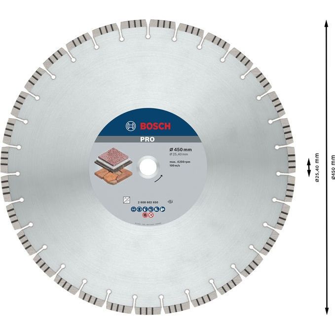 Bosch - Trenn-/Schleifscheibe Diamanttrennscheibe 2608602650 PRO Stone