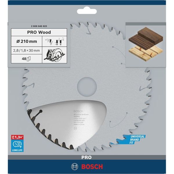 Bosch - Kreissägeblatt PRO Wood Kreissägeblatt, 2608640623 210 x 2,8 x 30 mm