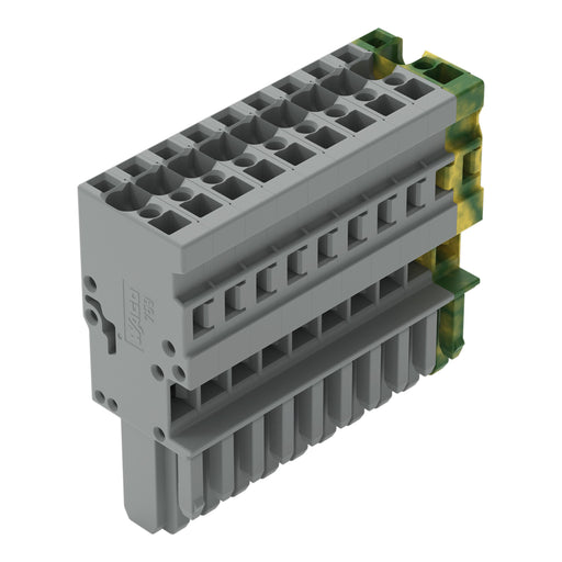WAGO - Ein- und mehrpolige Klemmenleiste 1-Leiter-Federleiste 769-110/000-036 4mm²,gn-ge/gr − 25 Stück