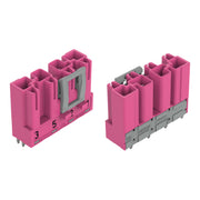 WAGO - Leiterplattensteckverbinder Stecker für Leiterplatten 770-894/081-000 4-polig,pink − 50 Stück