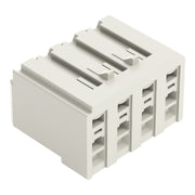 WAGO - Leiterplattensteckverbinder THR-Federleiste abgewink. 2092-1324/200-000 5mm,lichtgrau − 200 Stück