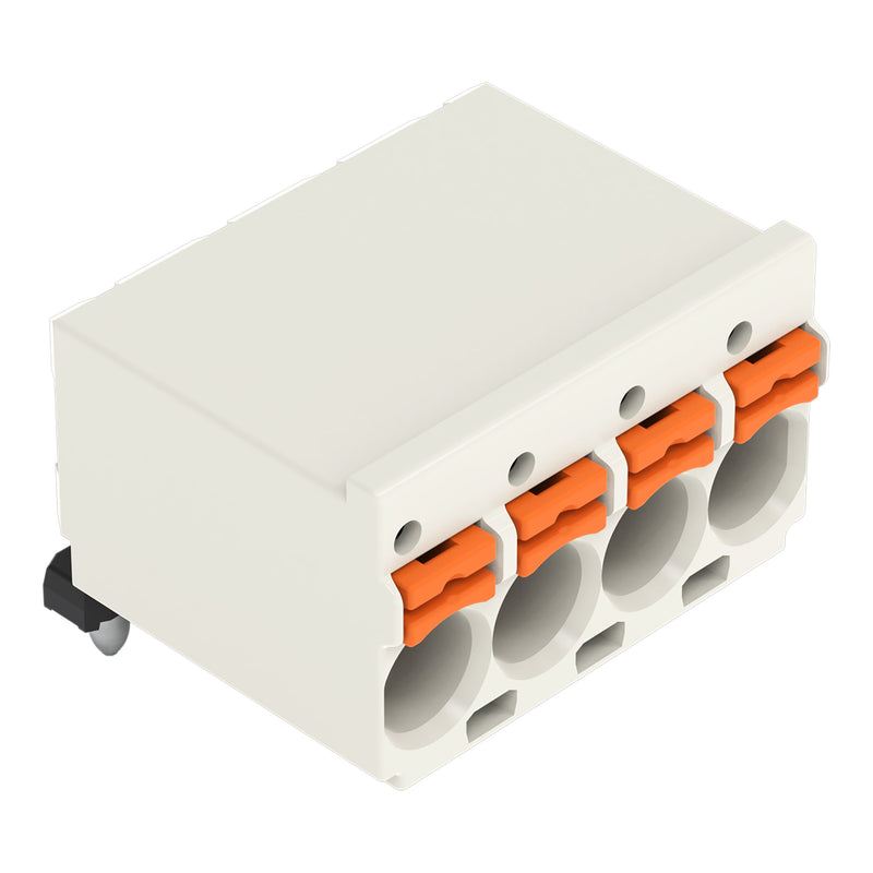 WAGO GmbH & Co. KG - Leiterplattensteckverbinder 1-Leiter-THR-Federleiste 2092-1374/200-000 CAGE CLAMP,lichtgrau − 200 Stück