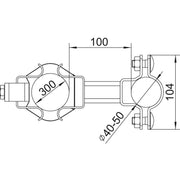 OBO Bettermann - Stangenhalter für Blitzschutz Träger isFang isFang TR100 100 Rohrm. Abst. 100mm − 2 Stück