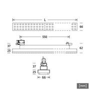 LTS Licht&Leuchten - Decken-/Wandleuchte LED-Stromschienenleuchte LUZ-T13 104 #666900 840, DALI, ws